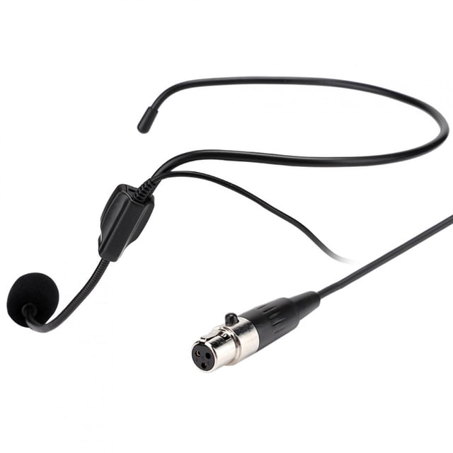 Minimicrófono inalámbrico profesional para uso en la cabeza con conector TA3F de 3 pines XLR