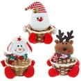 thumbnail image 6 of AUDeals Christmas Candy Dish Set with Santa, Reindeer and Snowman Designs, Holiday Cookie and Fruit Basket for Table, Festive Candy Bowl and Plate for Kids Christmas Party Decor, 6 of 9