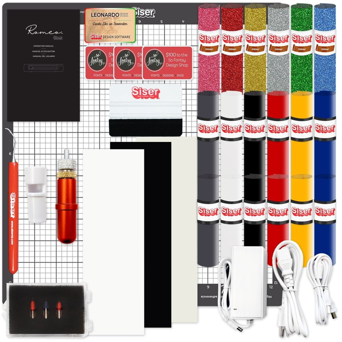 Siser Romeo 24" Deluxe Easyweed Heat Transfer (HTV) Bundle