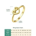 thumbnail image 3 of ChicSilver 14K Gold Over 925 Sterling Silver Heart Love Knot Friendship Ring Wedding Band Comfort Fit Polished Anniversary Ring, 3 of 8
