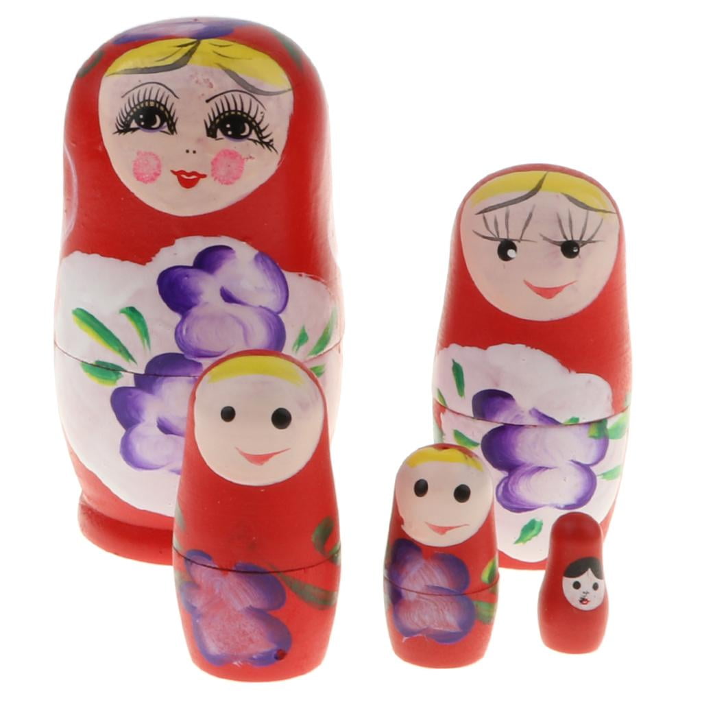 Muñecas Matrioska Rusas De 6 Capas – Set De Animales Pintados A Mano En Madera, Ideal Para Decorar Y Jugar, Regalo Cultural