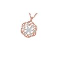 thumbnail image 2 of AFFY 1/4 Carat T.W Natural Diamond Scroll Flower Pendant in 10K Solid Rose Gold, 2 of 2