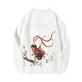 thumbnail image 3 of WXLWZYWL Hoodie Men and Women Hoodless Print Long Sleeve Round Neck Couples Fall and Winter Pullover Hip-Hop Sweatshirts, 3 of 4