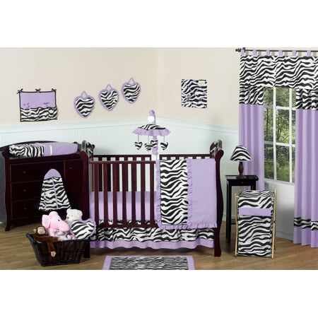 11pc Crib Bedding Set For The Purple Funky Zebra Collection By Sweet 11pc Crib Bedding Set For The Purple Funky Zebra Collection By Sweet Jojo Designs