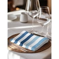 thumbnail image 6 of Blue Ombre Striped Cloth Napkins Set of 4 Reusable Dinner Napkins, Modern Abstract Gradient Lines Art Cocktail Napkin Washable Table Napkins for Wedding/Holiday Party/Baby Shower 20"x20", 6 of 7
