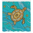 thumbnail image 3 of Ambesonne Turtle Shower Curtain, Doodle Water, 69"Wx70"L, Turquoise, 3 of 3