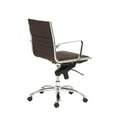 thumbnail image 4 of HomeRoots 370533 Brown Low Back Office Chair with Chromed Steel Base, 27.01 x 25.04 x 38 in., 4 of 6