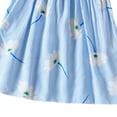 thumbnail image 6 of MEZZALL Baby Girls Floral Print Strappy Dress Sundress Lightweight Summer Dress Sundress With Adjustable Ties For Beach & Casual Outfits, Light Blue, 5-6 Years, 6 of 9