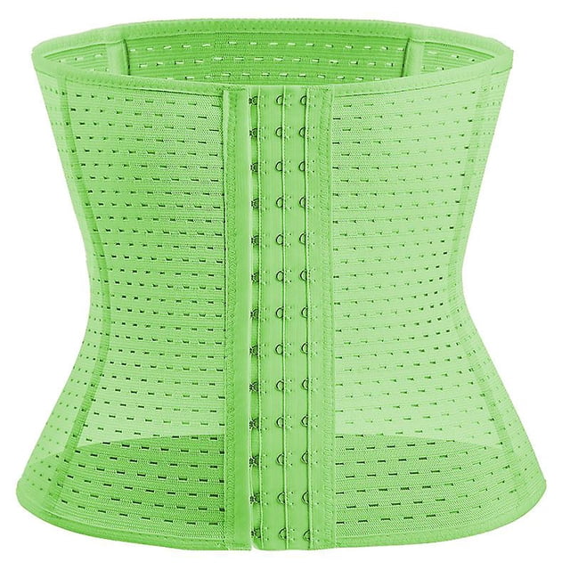 Cinturón moldeador de abdomen, hueco, transpirable, ajustado, cinturón deportivo abdominal, reducción de abdomen posparto femenino, moldeador de cintura, sello de cintura Verde hierba XS,