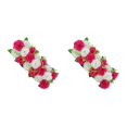 thumbnail image 4 of Justharion Beautiful Arch Rose Flower Panel Table Runner Bouquet for Wedding Rose Red and White 50 x 20cm 2Set, 4 of 6