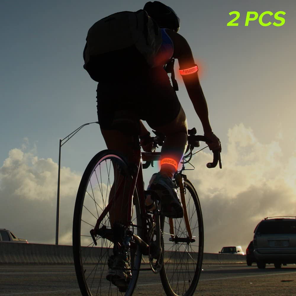 Sports Cycling Running LED Safety Reflective Strap Snap Wrap ArmBand M1 