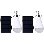 JosLiki Solar Light Bulb Outdoor 130LM Portable Solar Powered Led Bulb Light for Chicken Coops Shed Hiking Fishing Camping Tent Lighting(2Pack)