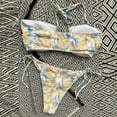 thumbnail image 6 of Gaecuw Two Piece Bathing Suits Bikini Sets for Women Sleeveless Swimwear Top High Waisted Thong Briefs Swim Bottom Slip On Closure Swimsuits Abstract Print Bathing Suits Beach Vacation Outfits Yellow, 6 of 6