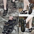 thumbnail image 7 of Rumpra Men's Sandals, Closed Toe Leather Fisherman Outdoor Hiking Sport Shoes Summer, 7 of 7