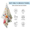 thumbnail image 2 of Watercolor Wildflowers Beach Towel, Microfiber Beach TowelsAbsorbent, Compact, Beach Blanket, Lightweight Towel for The Swimming, 2 of 7