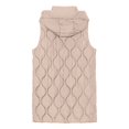 thumbnail image 6 of Niaviben Long Puffer Vest Women Hooded Vest Plus Size Puffer Vest Womens Puffer Jacket for Women Puffy Coats for Women Jackets for Women Trendy Khaki 2XL, 6 of 9