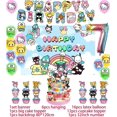 thumbnail image 3 of Decoración para fiesta de cumpleaños con temática de Sanrio, Hello Kitty, Kuromi, Cinnamoroll, globos, pancarta, vajilla, suministros para fiesta, baby shower, 3 of 5