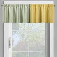 thumbnail image 2 of Ambesonne Stripes Valance Pack of 2, Simple Bohemian Farmhouse, 42"X12", Earth Yellow Pale Teal, 2 of 5