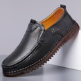 thumbnail image 2 of Mens Handmade Leather Slip On Loafers Casual Lightweight Soft Non Slip Walking Shoes for Driving Daily Work Office, 2 of 7