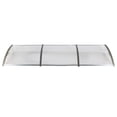thumbnail image 3 of Front Door Awnings,DFITO 118"L x 38"W  Window Awning, Rain Snow Sun Protection Awning for Doors/ Porches/ Terraces/ Windows,Transparent Board & Gray Bracket, 3 of 9
