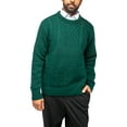 thumbnail image 3 of X RAY JEANS Mens Crewneck Mixed Texture Sweater, Forest Green, S, 3 of 10