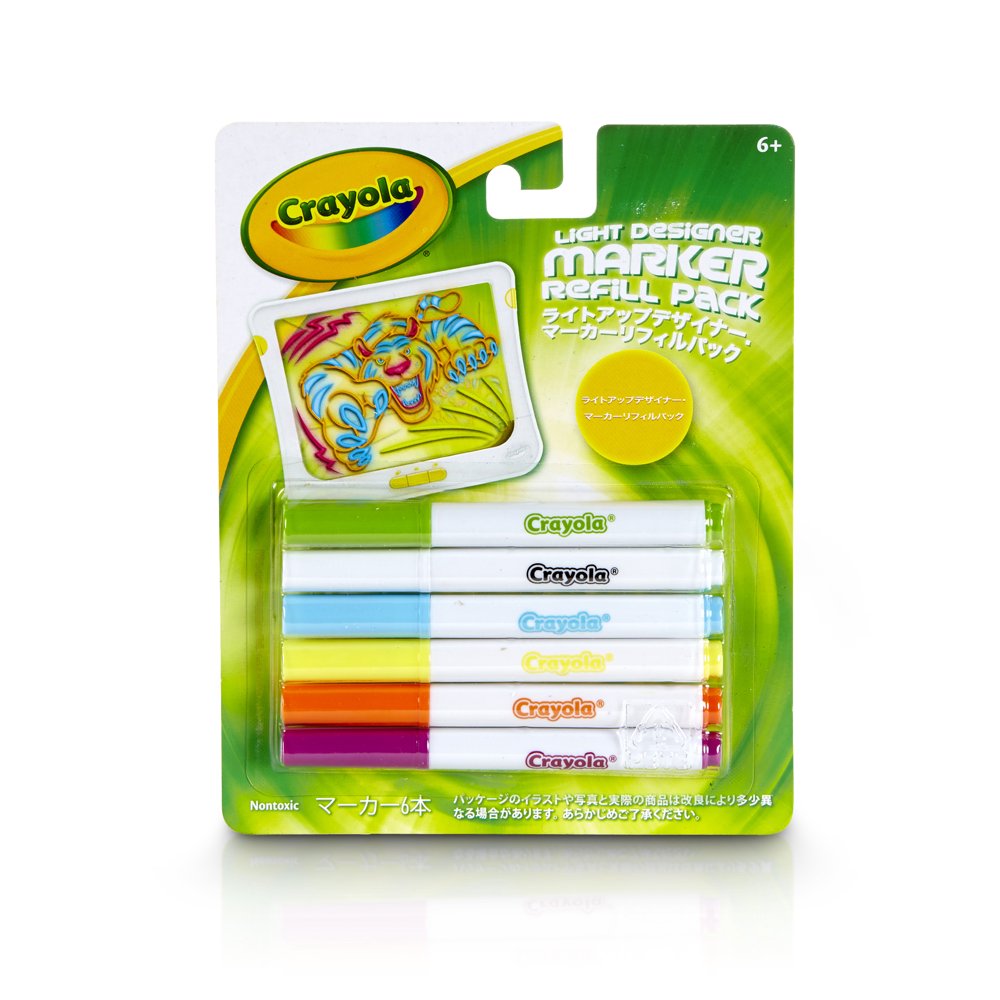 Crayola 6 Count Light Designer Marker Refill Pack