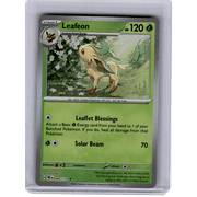 Collectible 2025 Pokemon Leafeon #5 Prismatic Evolutions Masterball Rare Holo Lightly Played English