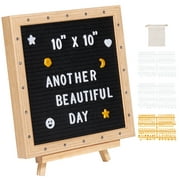 SKYSHALO Black Felt Letter Board Changeable Sign Boards with 510 Letters 10"x10"