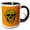 Black/White, variant on 3drose, Vile Grungy Cranium Art in Bright Yellow Colors, 15oz Mug