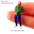 thumbnail image 1 of Figuras pintadas a mano 1/64 motocicleta barbuda Diorama paisaje DIY proyectos miniaturas arquitectura modelo diseño personaje modelo juguete verde Hugo Figuras de diorama, 1 of 10