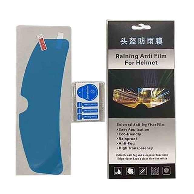 Motorcycle Helmet Rainproof Lens Sticker 24.5 in x 8.5 in Transparent HD Film for Full-Frame Helmets