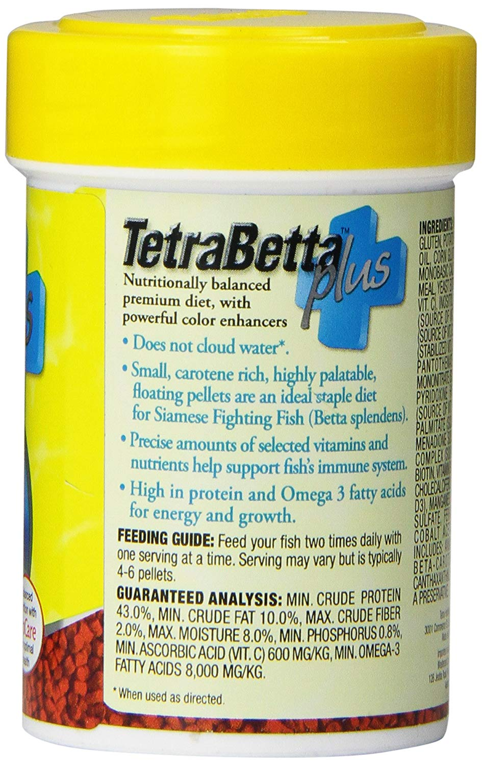 Tetra TetraBetta Plus Floating Mini Pellets 1.2 Ounces, Fish Food with Natural Color Enhance - image 3 of 7