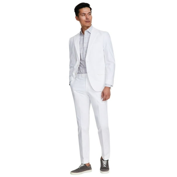 Tommy Hilfiger Mens Modern fit Suit Jacket Blazer 44 S White Solid Stretch