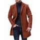 thumbnail image 1 of Abrigo de lana holgado a la moda para hombre de longitud media, 1 of 1
