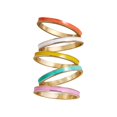 thumbnail image 2 of Juego De 5 Anillos Apilables De Bandas Coloridas Simples, Anillo De Aleación Simple Multicolor Para Mujeres, Niñas, Adolescentes, Conjuntos De Anillos Bohemios Para Nudillos Moyic AP006768-01, 2 of 6