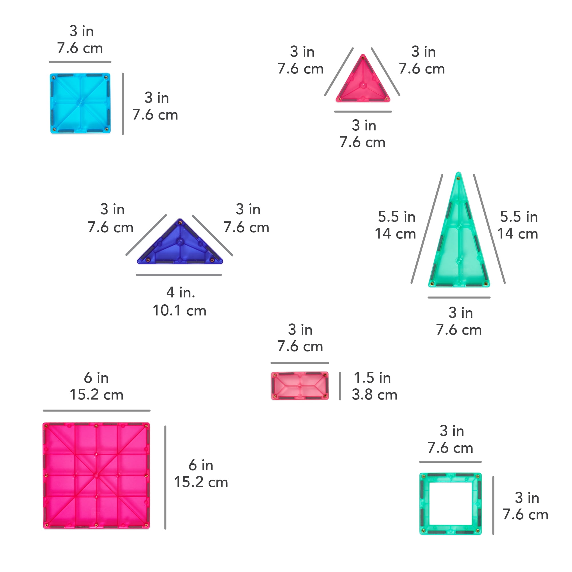 Best Choice Products 110-Piece Kids Magnetic Tiles Set, Educational Building STEM Toy w/ Case - Pink