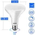 thumbnail image 4 of ENERGETIC [Energy Star] Dimmable Indoor LED Flood Light Bulbs BR30, 65W Equivalent, CRI 80, Daylight 5000K, UL Listed, 6 Pack, 4 of 7