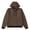 Brown, variant on WREESH Fashion Winter Jacket Man Solid Color Knit Cardigan Drawstring Pockets Hooded Coat Black