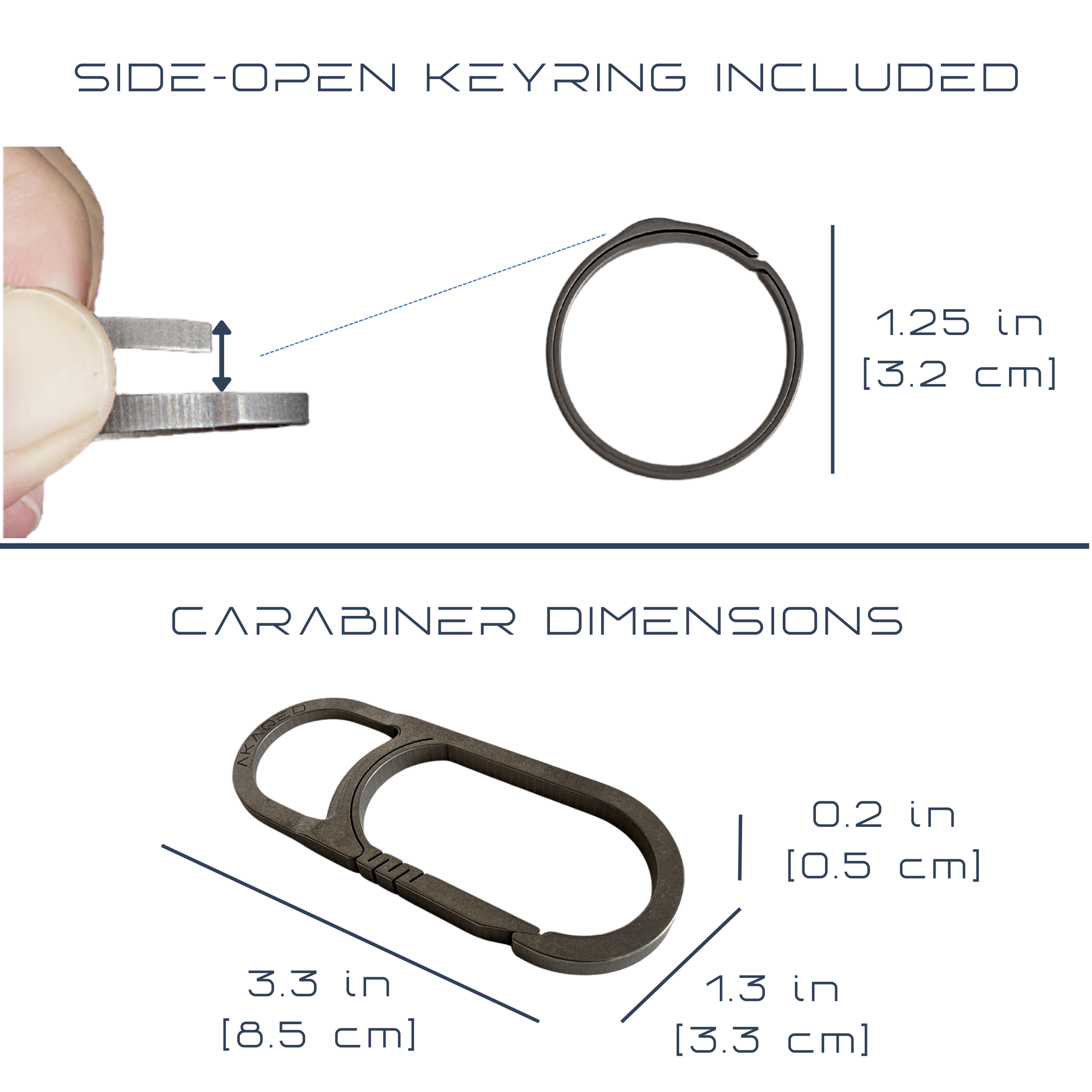 PULL | Titanium All Purpose Carabiner Bottle & Can Opener Keychain - Silver