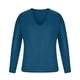thumbnail image 5 of Blusas y camisas de manga larga con cuello en V para hombre, camisetas casuales de manga larga, jersey de punto, camisa de color liso con cuello en V, blusa para hombre, 5 of 6