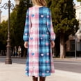 thumbnail image 6 of LJEFF Girls Long-Sleeve Tiered Maxi Dress, Stripe Prints Soft Pockets Design Spring Fall Girls' Casual Dresses Coffee Size 14, 6 of 6