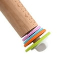 thumbnail image 4 of Adjustable Solid Wood Rolling Pin with Thickness Scale for Flour, Dough, and Kneading., 4 of 5