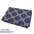thumbnail image 5 of Bohemian Vintage Floor Pillow Lounger Cover, Floral Oriental Ornamental Design Mandala Flower Monochrome, Nap Mat Printed Fabric Case for 5 Pillows, 88" x 27", Indigo Quartz Ceil Blue, by Ambesonne, 5 of 5