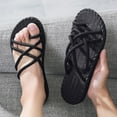 thumbnail image 4 of Mens Slippers,Men Flip Flop Slippers Flat Sole Comfort Sandals for Beach Summer Casual Wear,Slippers for Men,Black,9, 4 of 6