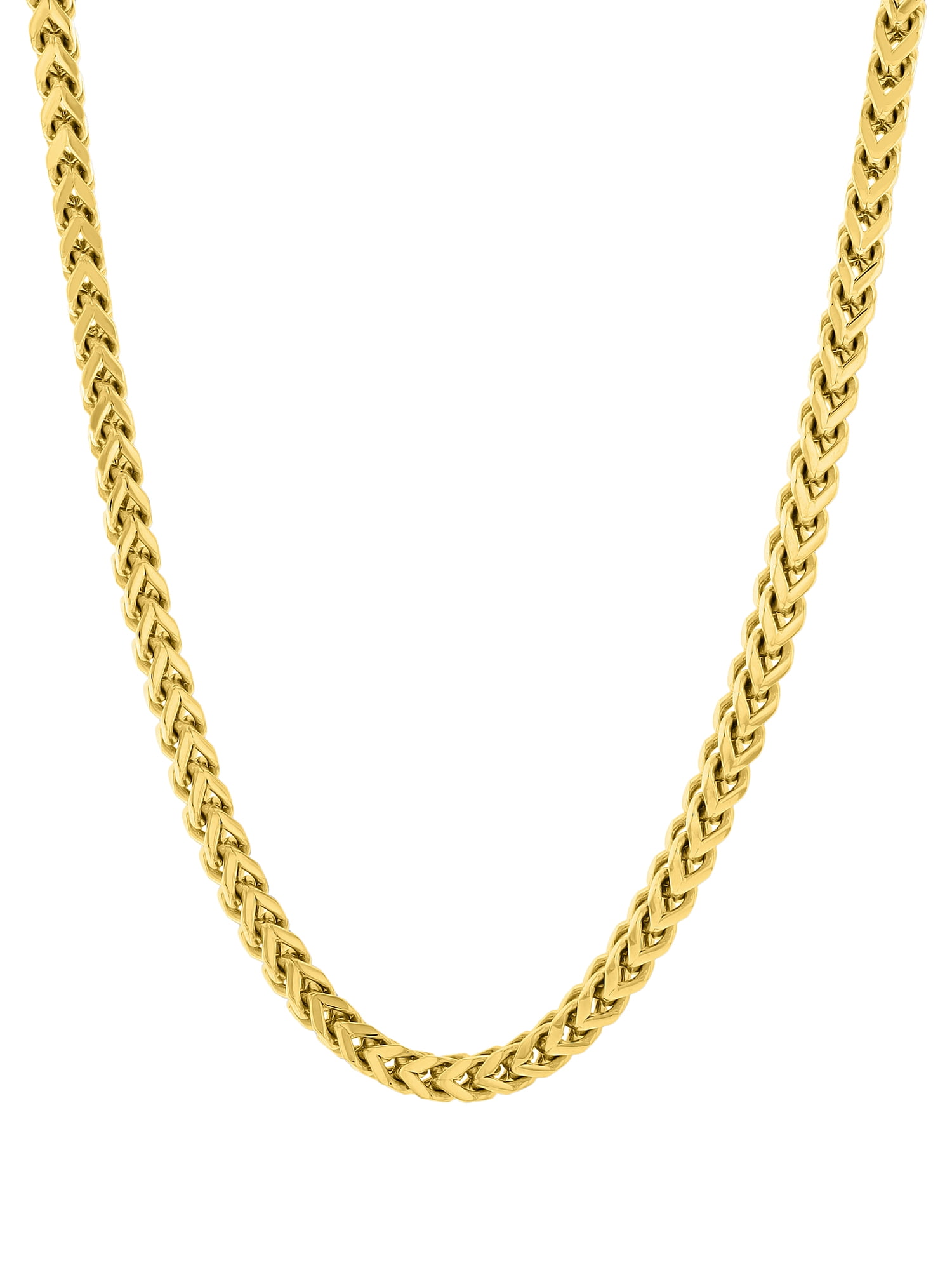 New Mens Yellow Gold Over Sterling Silver Initial Letter C Franco Chain Necklace 