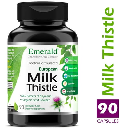 Emerald Laboratories (Ultra Botanicals) - Milk Thistle Extract - Supports Liver Health, Detoxification, Helps Lower Cholesterol, Improves Cognitive Function, & Promotes Weight Loss - 90 (Best Supplements To Lower Ldl Cholesterol)