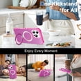 thumbnail image 6 of TECH CIRCLE for iPhone 16 Plus Case (6.7 Inch) 2024, Lightweight Slim Solid Case with Hidden Kickstand, Compatible with MagSafe & Magnetic Accessories, Protective Thin Cute Back Cover Case, Rose, 6 of 6