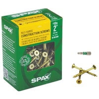 SPAX Construction Screw Flat Head T-20 Plus Yellow Zinc - 107 Pack, 10 x 2 In.