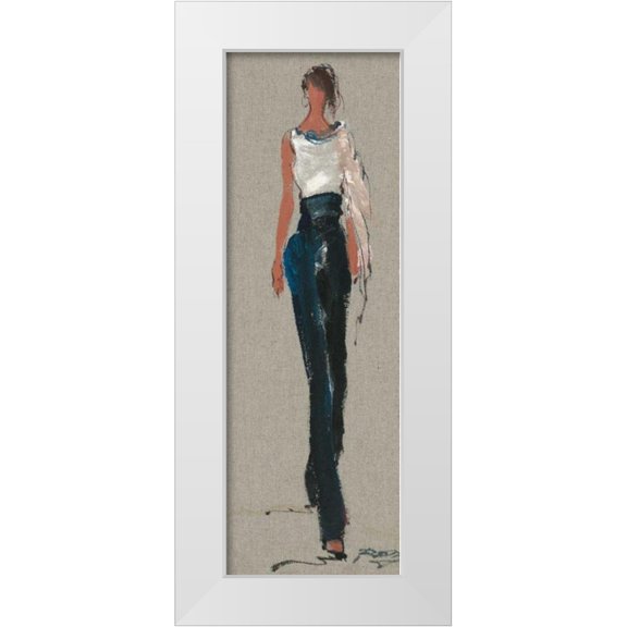 May 7x14 White Modern Wood Framed Museum Art Print Titled - Catwalk Strut
