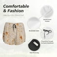 thumbnail image 5 of Disketp Tortilla Print Women's Shorts Workout Shorts for Athletic Gym Running Shorts with Phone Pockets Small, 5 of 8